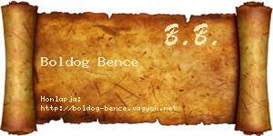 Boldog Bence névjegykártya
